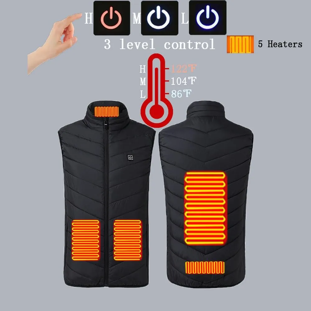 Kids Winter Heated Vest Windproof Lightweight Jacket for Boys Girls Winter Gift(Battery NOT Included)