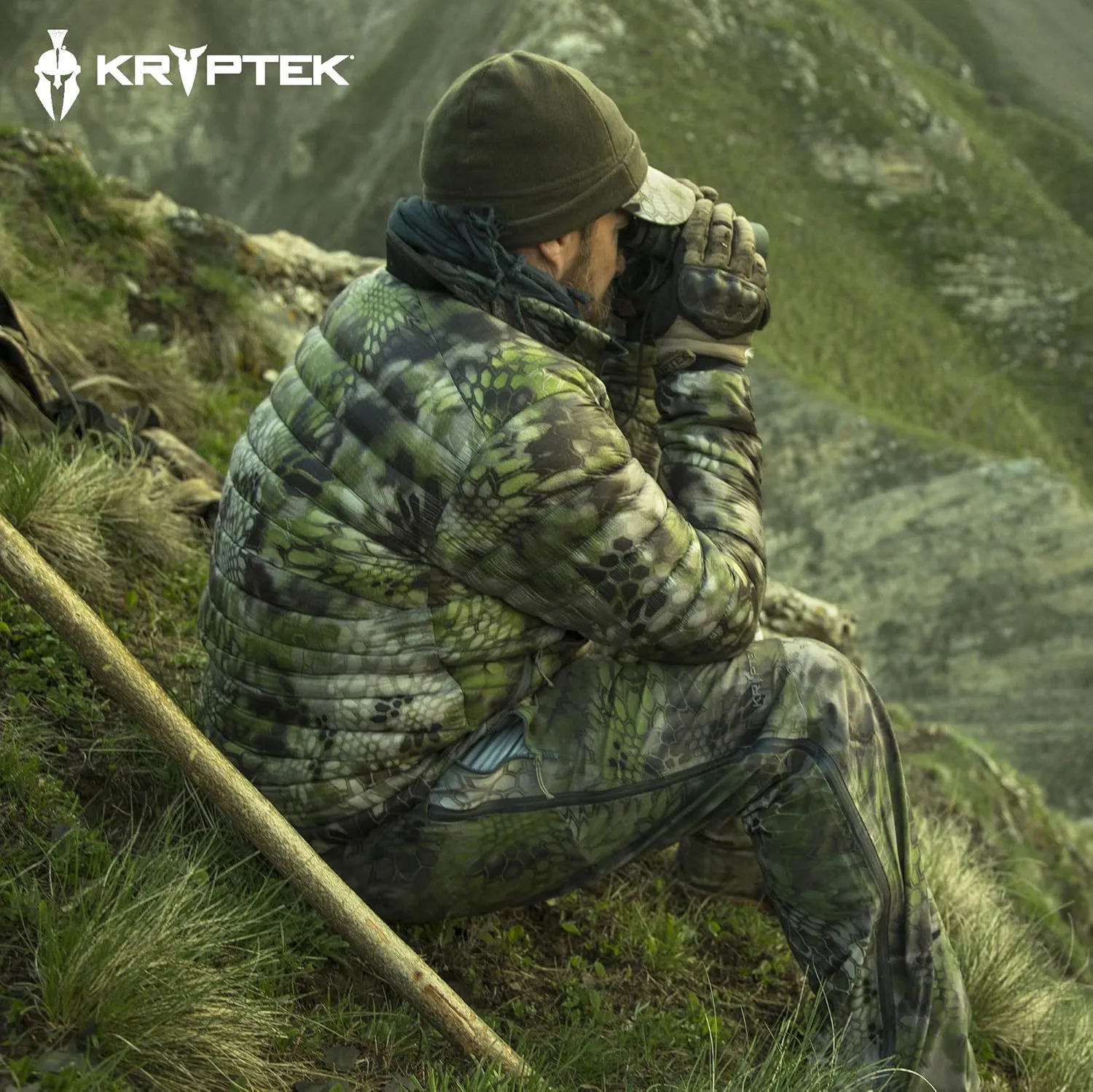 Kryptek Men's Ghar Jacket, Altitude Collection Featuring Insulated Goose Down and Primaloft Gold Blend