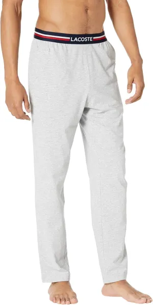Lacoste Men's Jersey Multicolor Waistband Pajama Pants