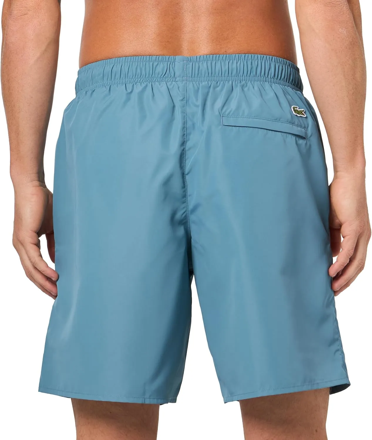 Lacoste Men's Stamp Print Swim Trunks