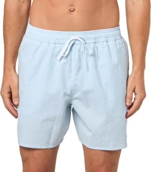 Lacoste Men's Striped Seersucker Swim Trunks