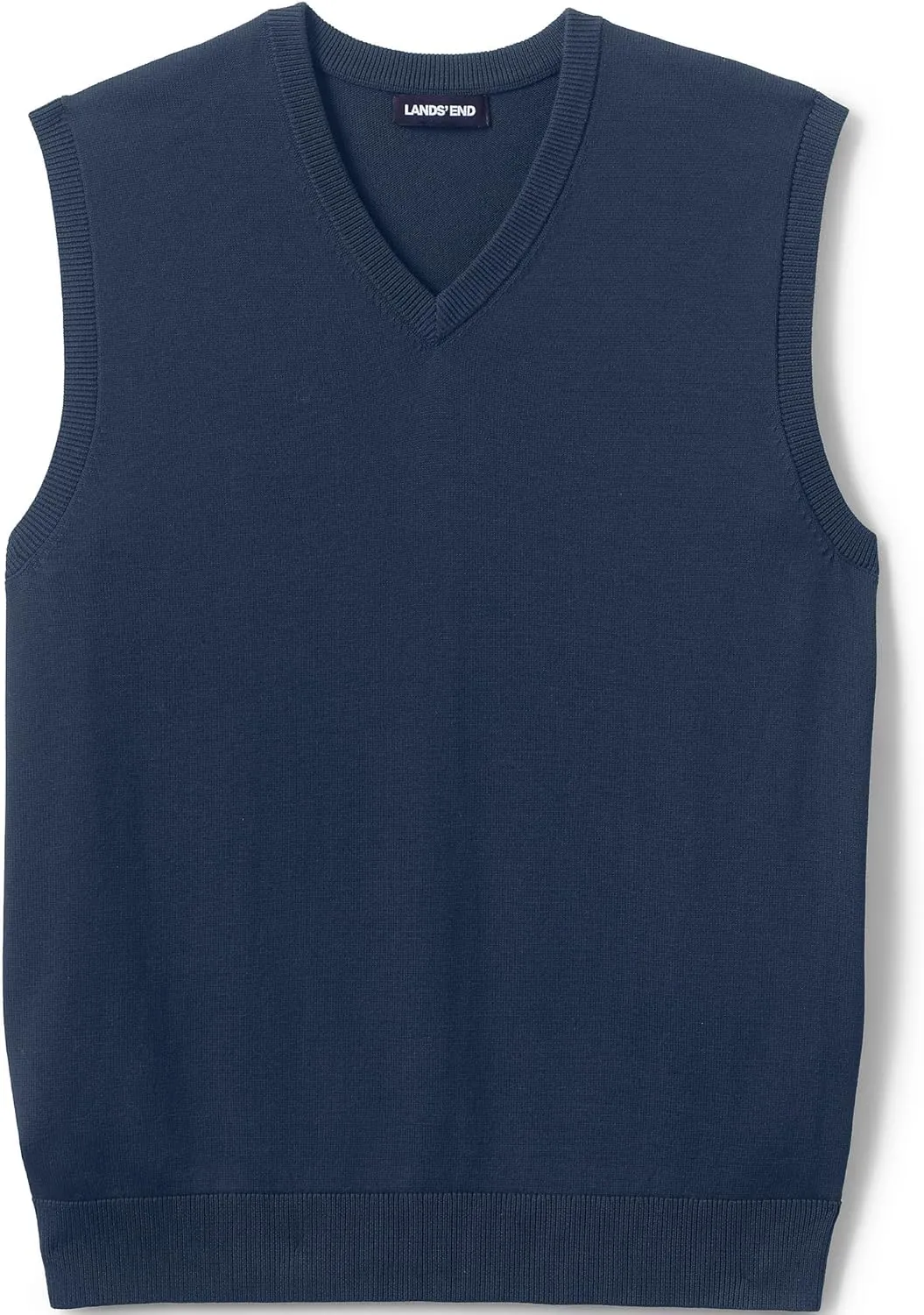 Lands' End School Uniform Men's Cotton Modal Fine Gauge Sweater Vest