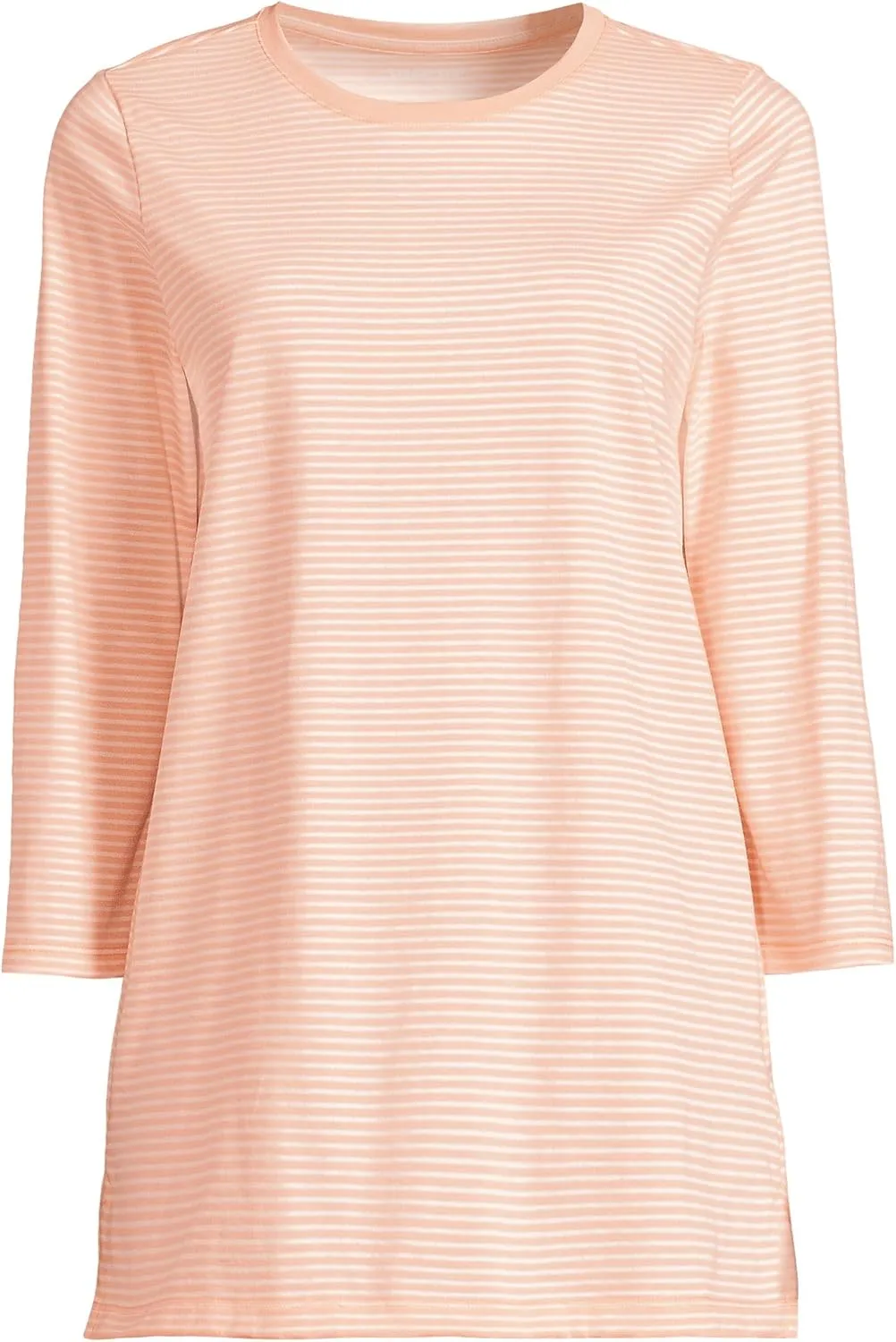 Lands' End Women's 3/4 Sleeve Supima Cotton Crewneck Tunic
