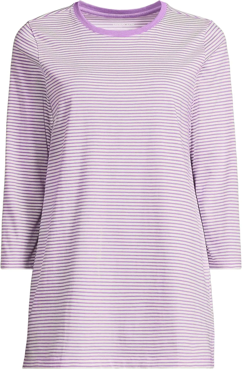 Lands' End Women's 3/4 Sleeve Supima Cotton Crewneck Tunic