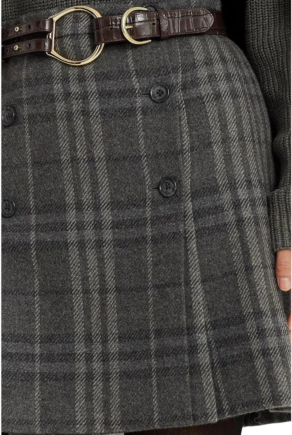 Lauren Ralph Lauren Women's Plaid Pleated Wool-Blend Tweed Miniskirt