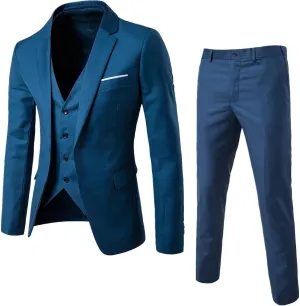 LCMTWX Slim Fit 2 Piece Suit Vest Party Wedding 3- Suit Slim Pants R Men's Coats Jackets Mens Slim Fit Suit Men Black Suit