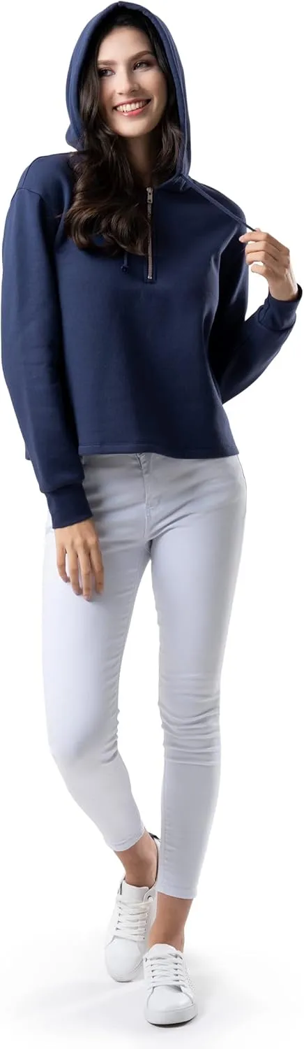 Lee Women's Quarter Zip Fleece Hoodie
