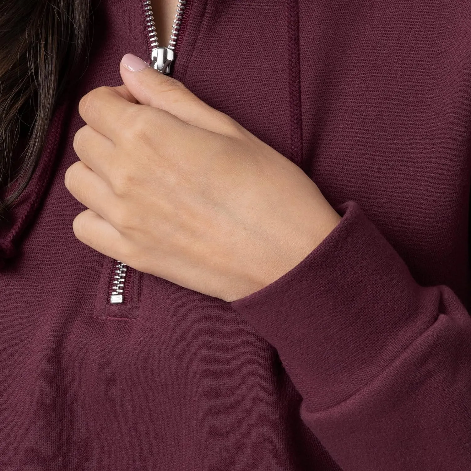 Lee Women's Quarter Zip Fleece Hoodie