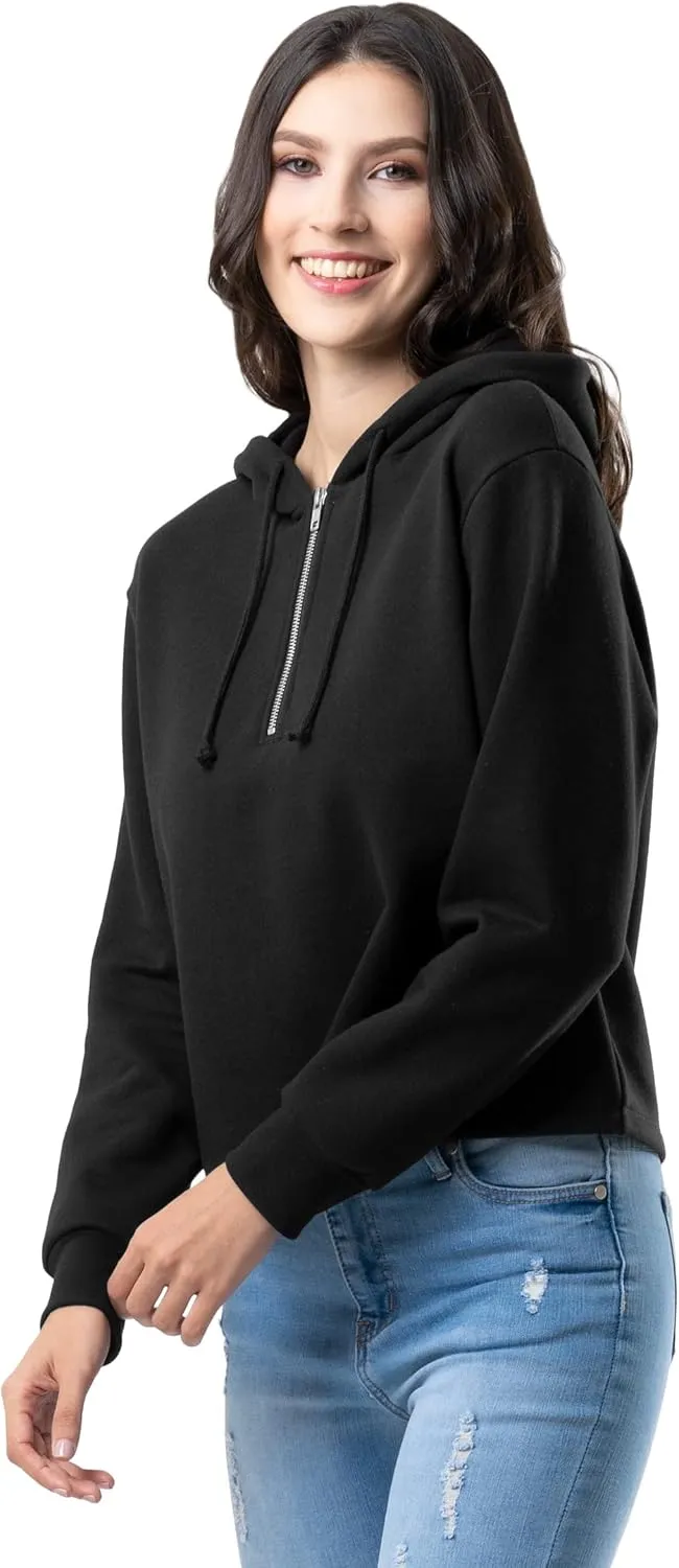 Lee Women's Quarter Zip Fleece Hoodie