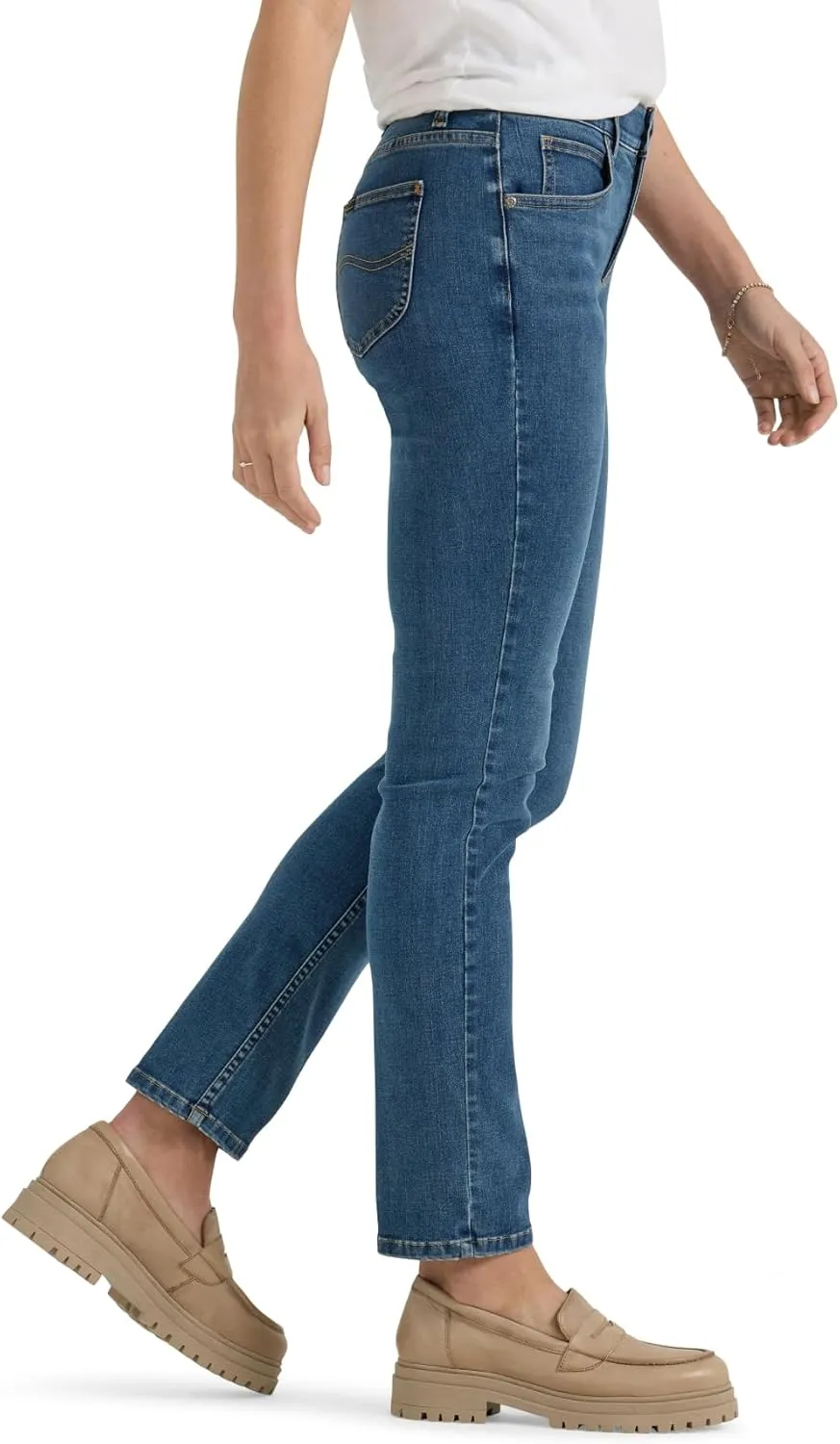 Lee Women's Ultra Lux Comfort with Flex Motion Slim Straight Jean with Ever Fit
