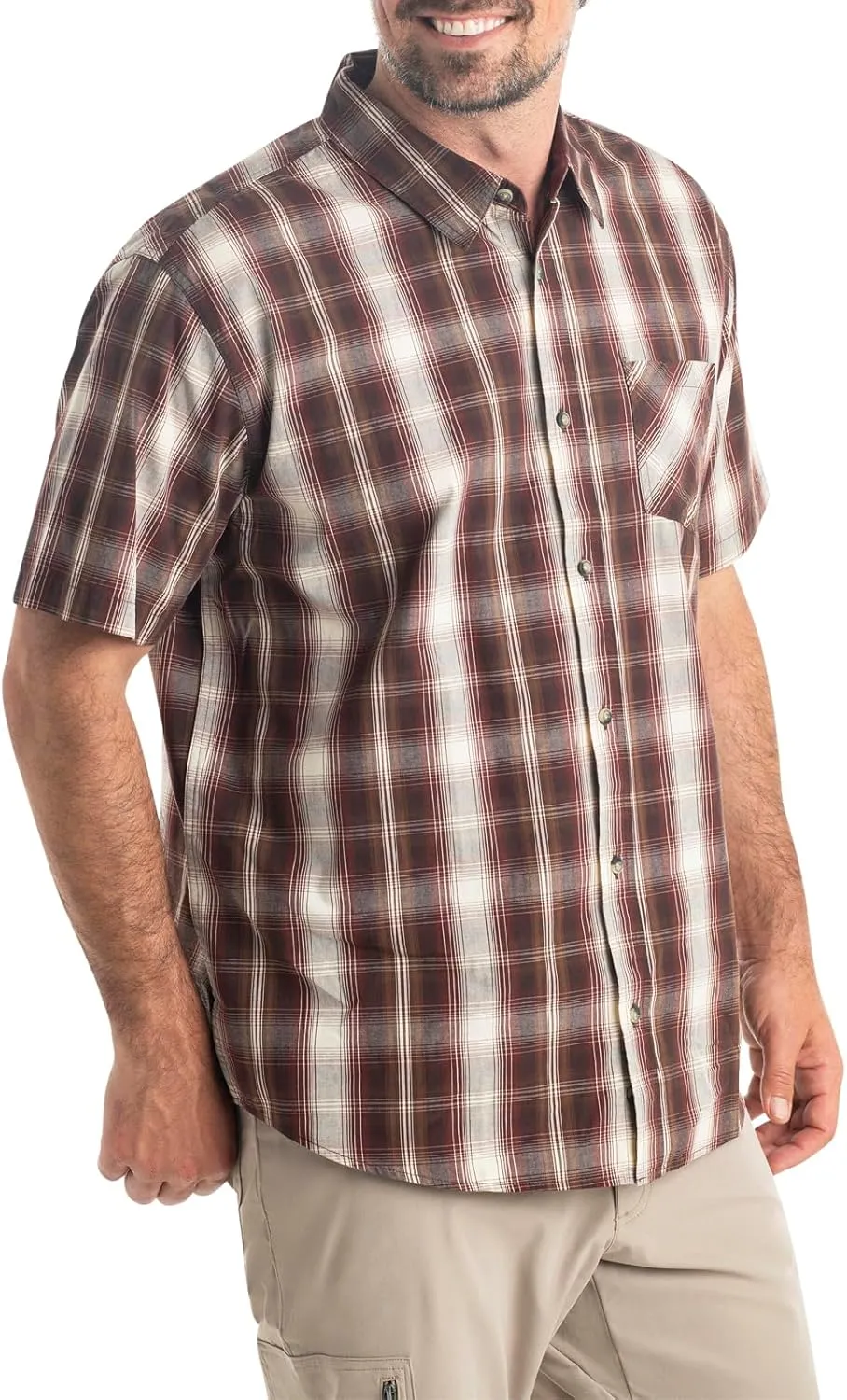 Legendary Whitetails Men's Poplin Short Sleeve Button Down Shirt
