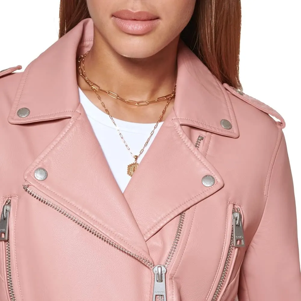 Levi's Women's Cropped Faux Leather Motorcycle Jacket