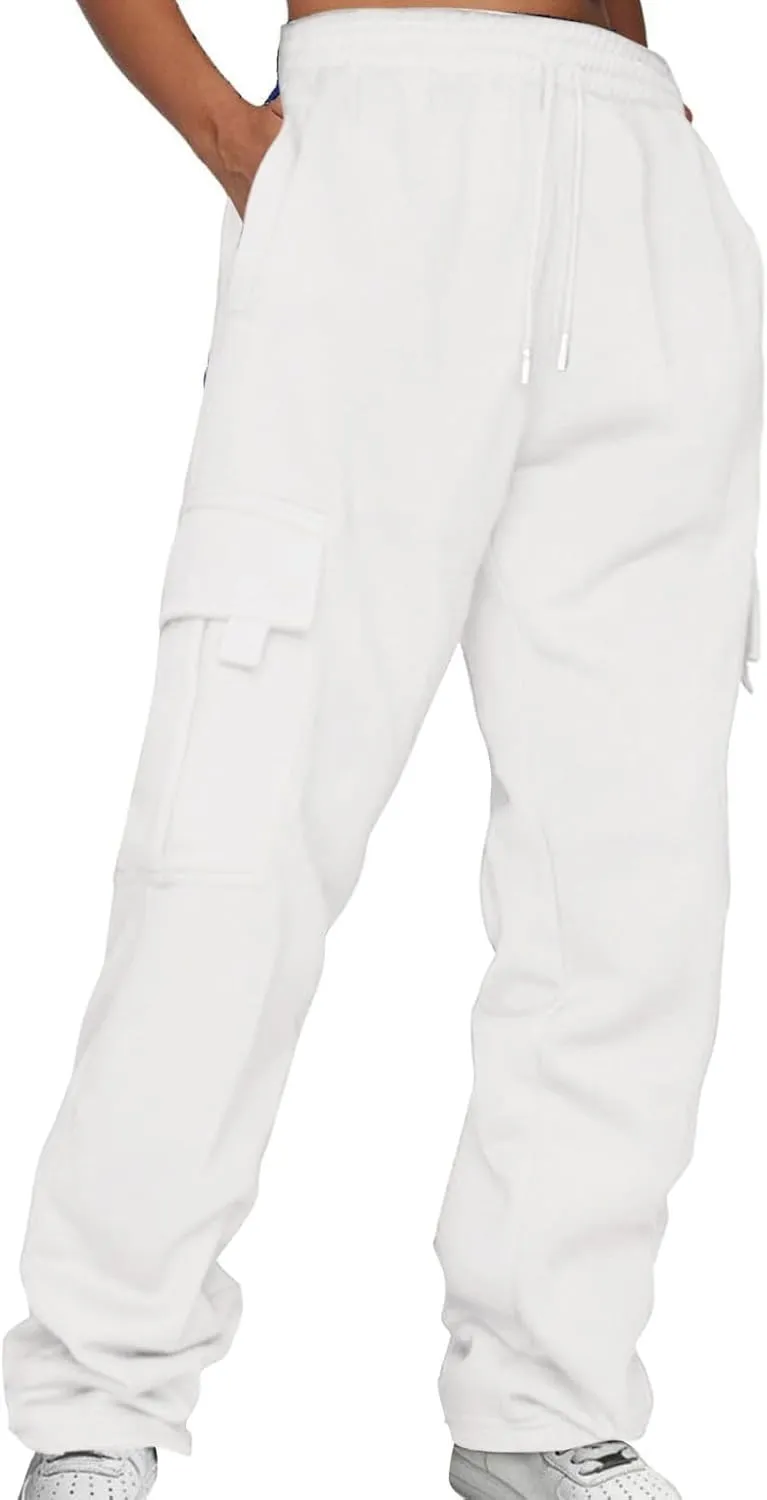 Linen Pants for Men Solid Color Casual Zipper Pocket Colorblock Loose Comfy Sweatpants Trousers for Men Green