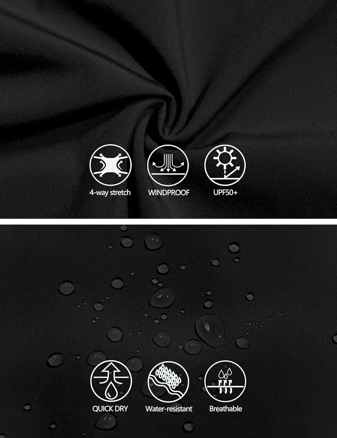Little Donkey Andy Mens Lightweight Breathable Windbreaker Golf Jacket UPF50  Windproof Outdoor Running Coat