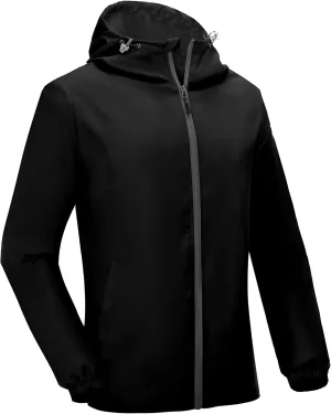 Little Donkey Andy Mens Lightweight Breathable Windbreaker Golf Jacket UPF50  Windproof Outdoor Running Coat