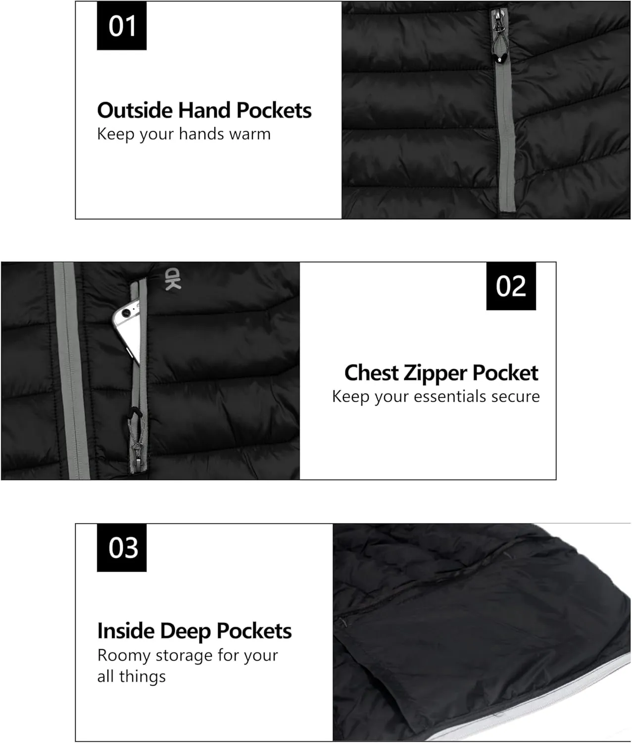Little Donkey Andy Men's Packable Puffer Jacket Lightweight Hooded Windproof Winter Coat with Recycled Insulation