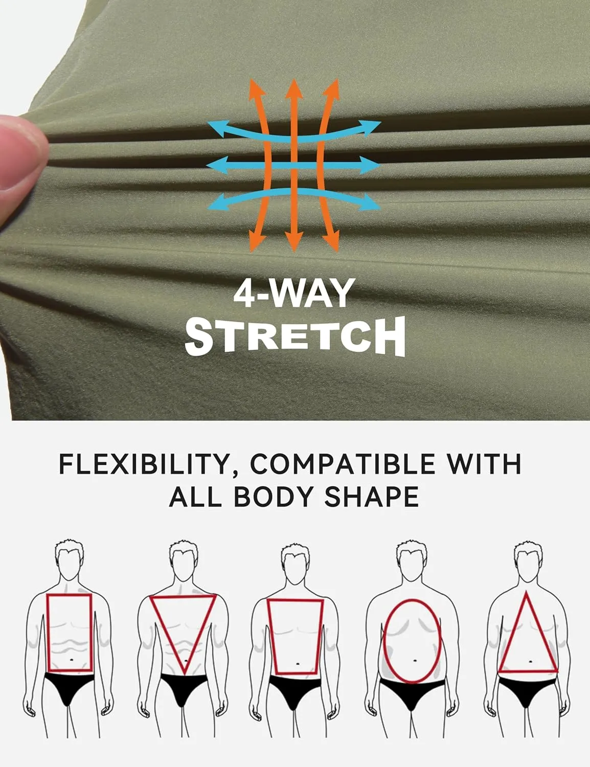 Little Donkey Andy Men's Quick Dry Vest Sleeveless Summer Stretchy Windproof Jacket for Golfing Cycling Running