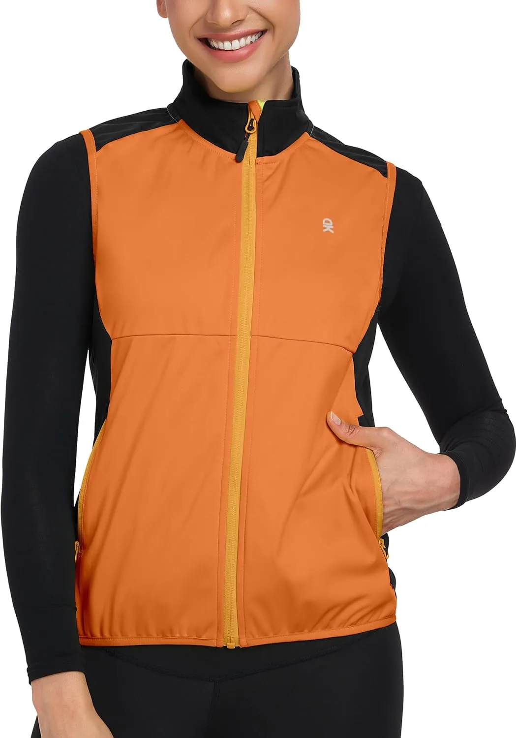 Little Donkey Andy Windproof Sleeveless Vest Jacket for Women, Water-Repellent Stretch Sports Vest for Cycling, Running