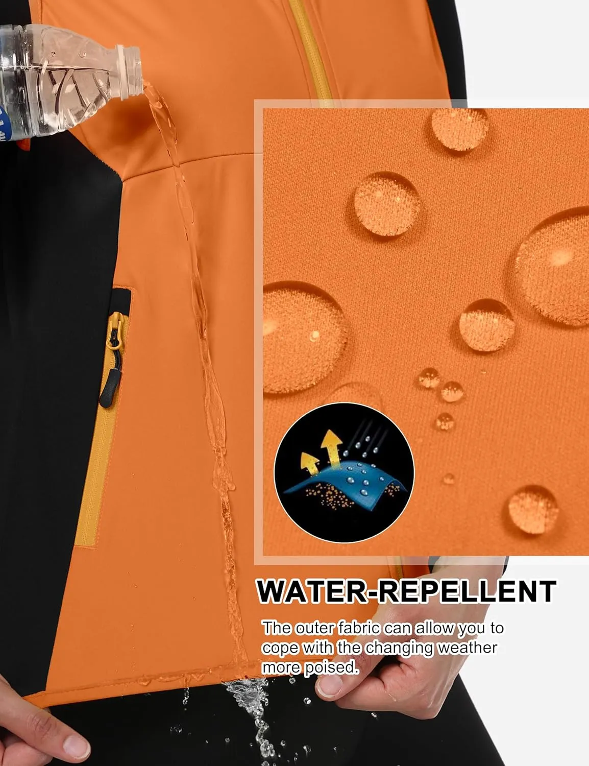 Little Donkey Andy Windproof Sleeveless Vest Jacket for Women, Water-Repellent Stretch Sports Vest for Cycling, Running