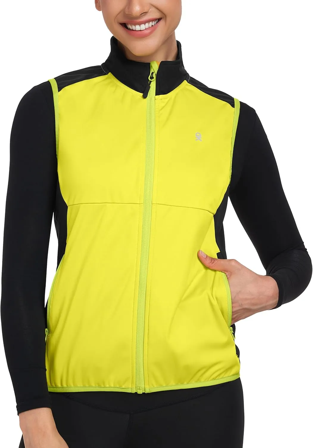 Little Donkey Andy Windproof Sleeveless Vest Jacket for Women, Water-Repellent Stretch Sports Vest for Cycling, Running