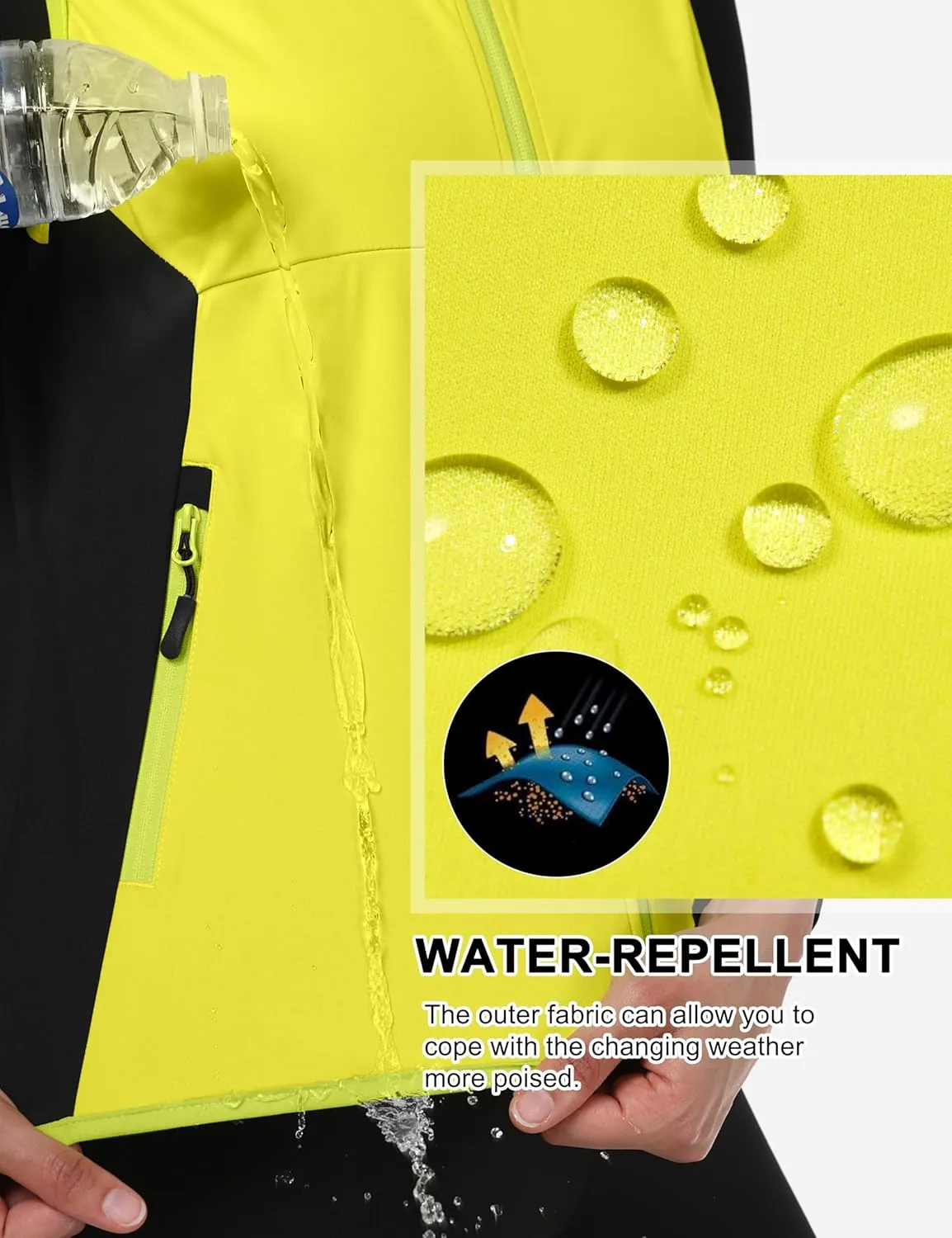 Little Donkey Andy Windproof Sleeveless Vest Jacket for Women, Water-Repellent Stretch Sports Vest for Cycling, Running