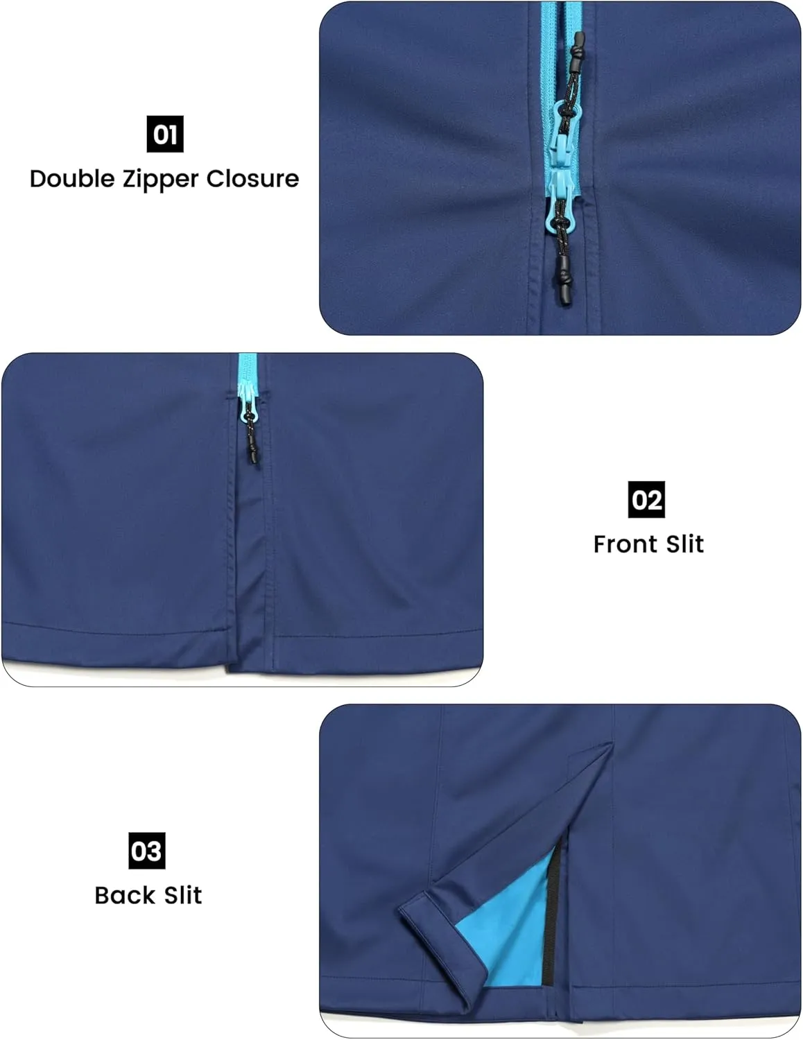 Little Donkey Andy Women's Lightweight Softshell Vest, Windproof Sleeveless Jacket for Running Hiking Travel