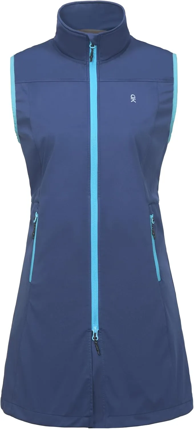 Little Donkey Andy Women's Lightweight Softshell Vest, Windproof Sleeveless Jacket for Running Hiking Travel