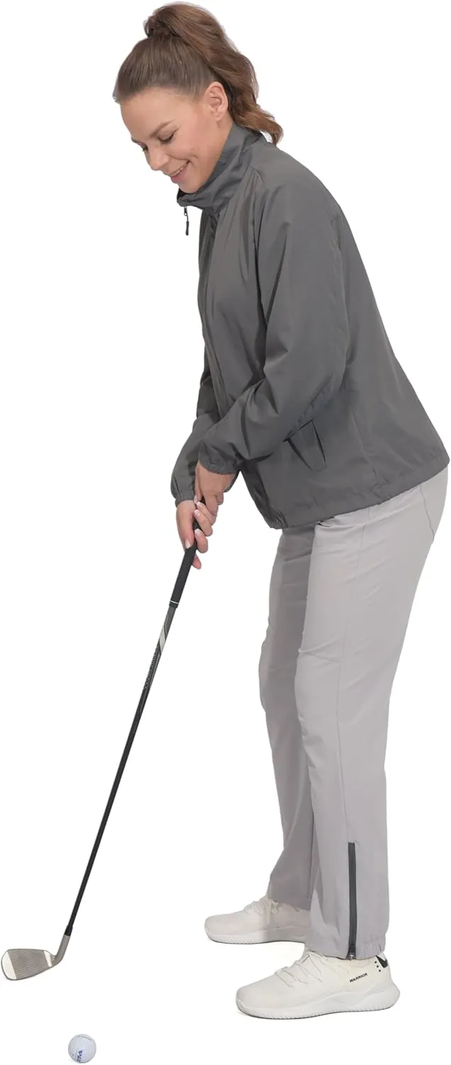 Little Donkey Andy Women's Lightweight Windbreaker Jacket Breathable Windproof Spring Fall Summer Jacket Running Golf UPF50 