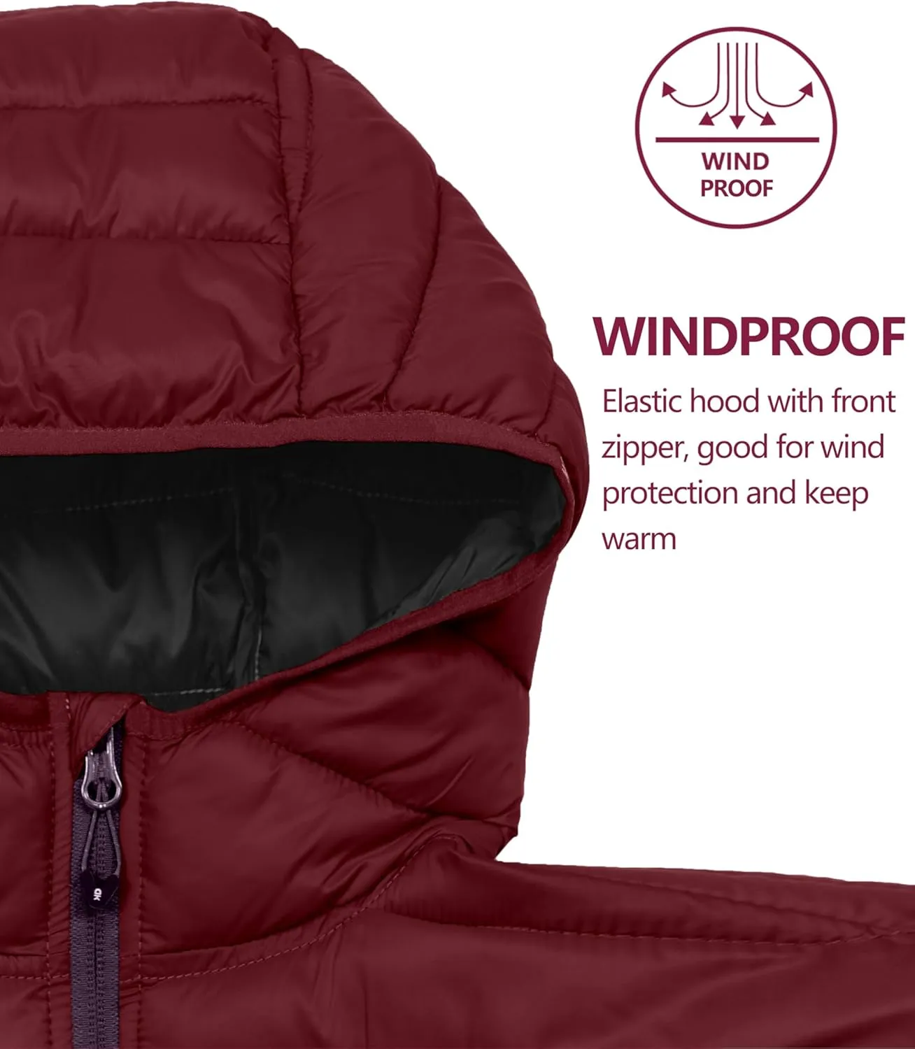 Little Donkey Andy Women's Packable Lightweight Puffer Jacket Hooded Windproof Winter Coat with Recycled Insulation