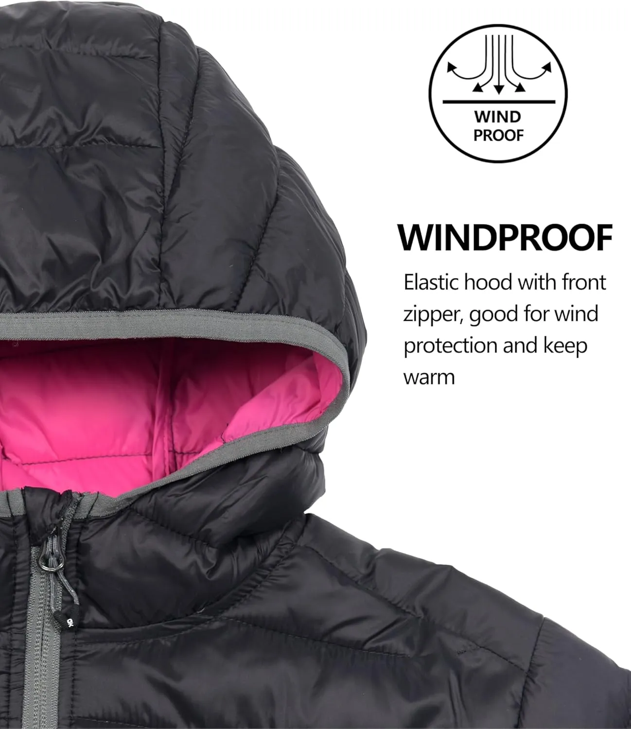 Little Donkey Andy Women's Packable Lightweight Puffer Jacket Hooded Windproof Winter Coat with Recycled Insulation