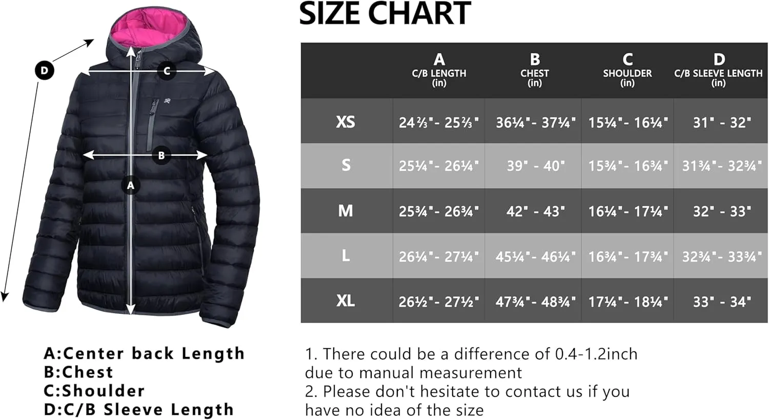 Little Donkey Andy Women's Packable Lightweight Puffer Jacket Hooded Windproof Winter Coat with Recycled Insulation