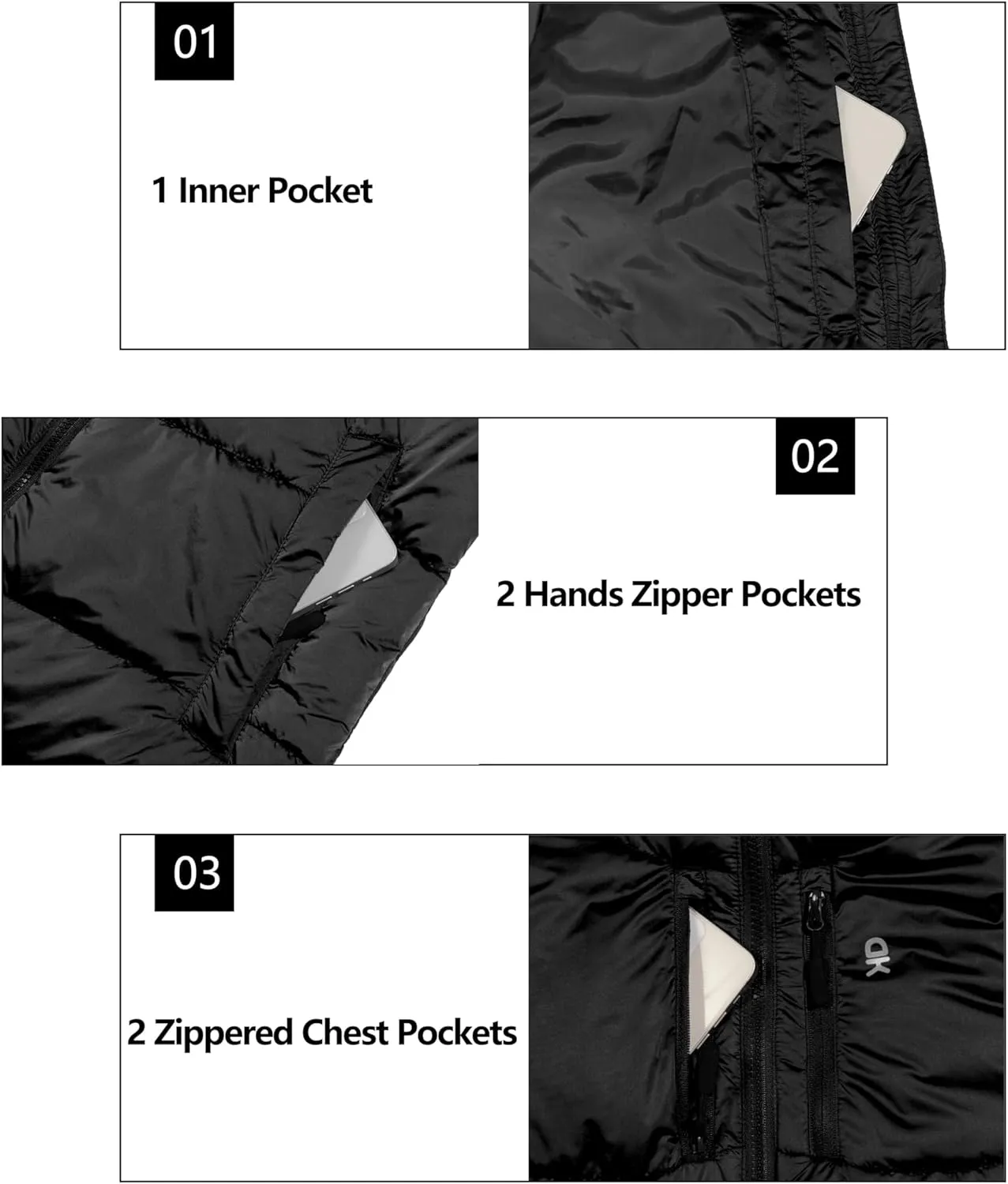 Little Donkey Andy Women's Warm Puffer Jacket Windproof Lightweiht Hooded Winter Coat Hiking Travel