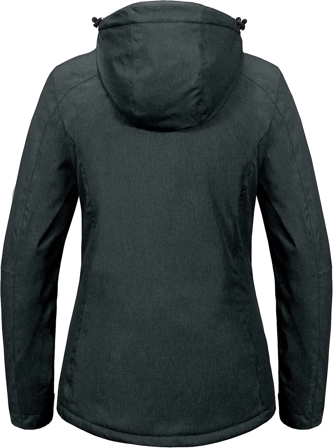 Little Donkey Andy Women's Waterproof Hiking Skiing Jacket with Removable Hood, Fleece Lined Winter Warm Rain Coat