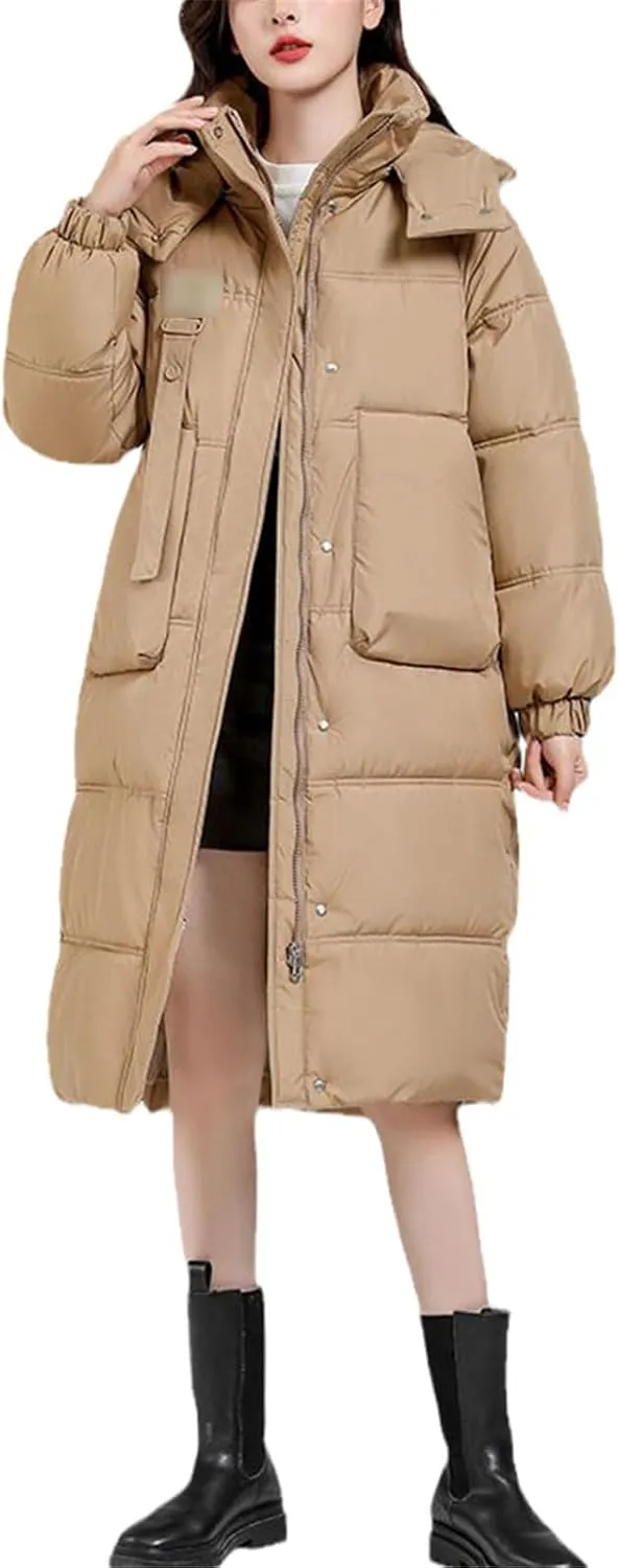 Long Winter Down Cotton Coat Women Windproof Overcoat Thicken Warm Cotton-Padded Women Jacket Puffer Parkas Outwear