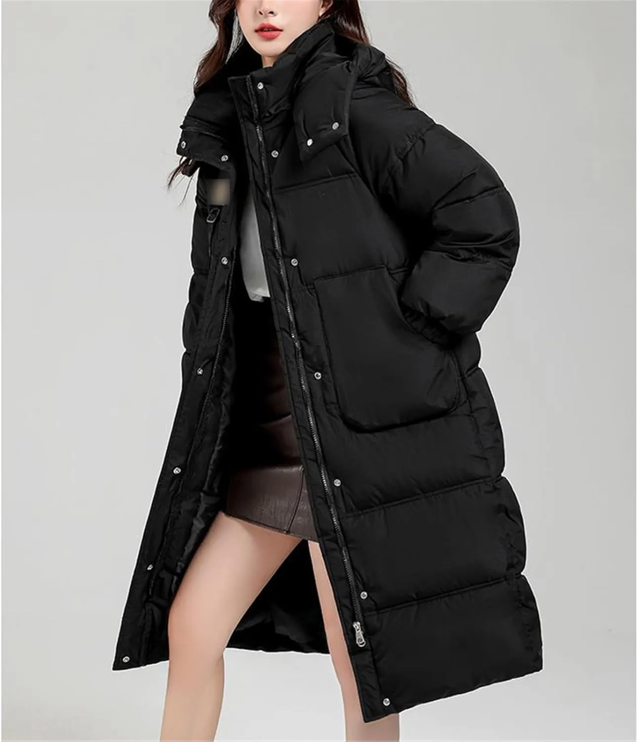 Long Winter Down Cotton Coat Women Windproof Overcoat Thicken Warm Cotton-Padded Women Jacket Puffer Parkas Outwear