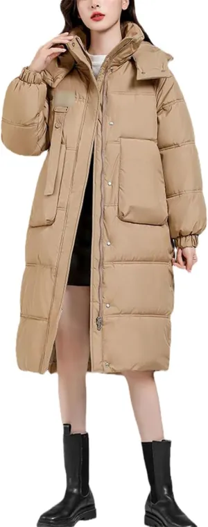 Long Winter Down Cotton Coat Women Windproof Overcoat Thicken Warm Cotton-Padded Women Jacket Puffer Parkas Outwear