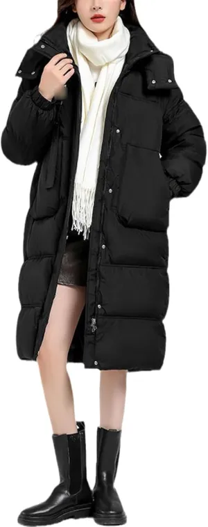 Long Winter Down Cotton Coat Women Windproof Overcoat Thicken Warm Cotton-Padded Women Jacket Puffer Parkas Outwear