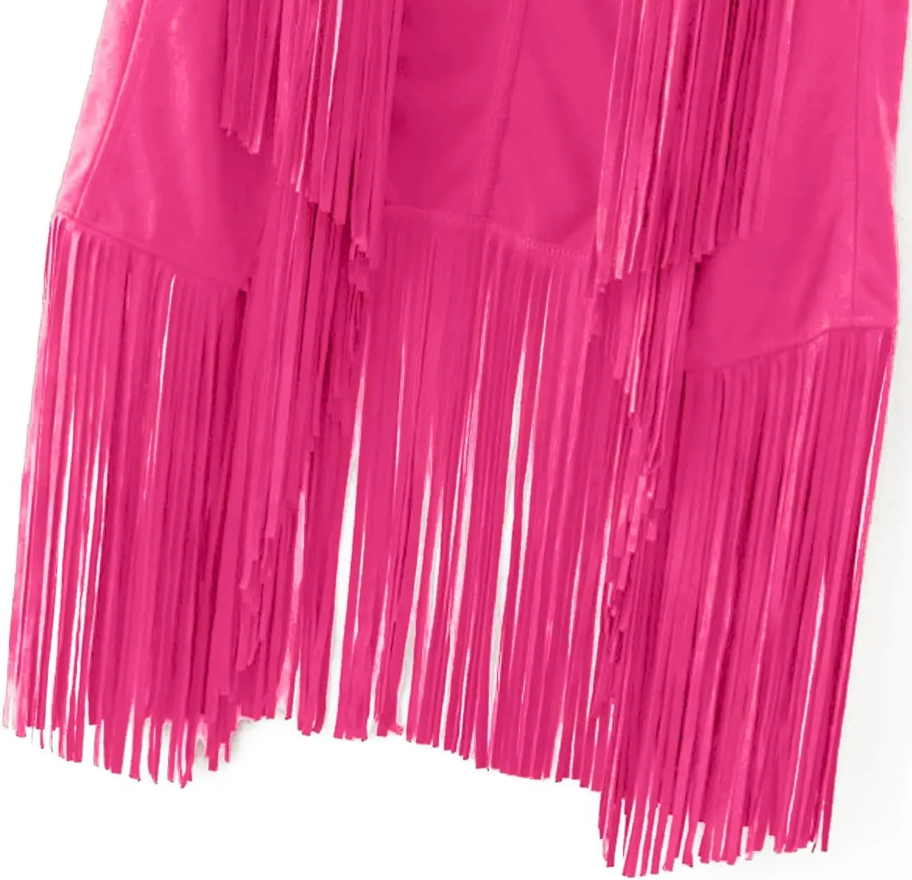 LYANER Women's Faux Suede Tassels Vest Cardigan Open-Front Vest Cardigan Jacket