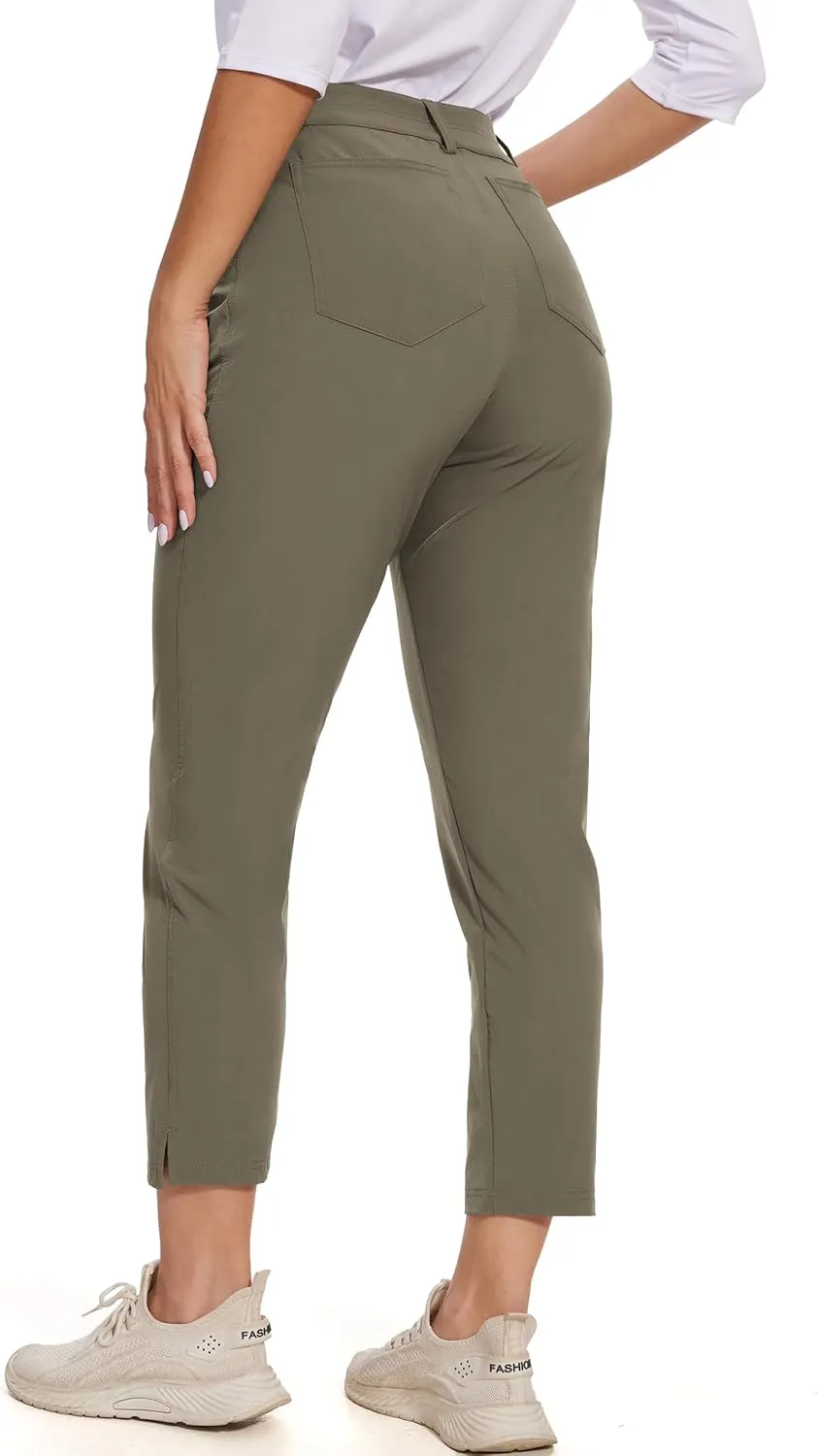 M MOTEEPI Womens Golf Pants Lightweight Stretchy Work Hiking Pants with Pockets Slim Fit Golf Apparel