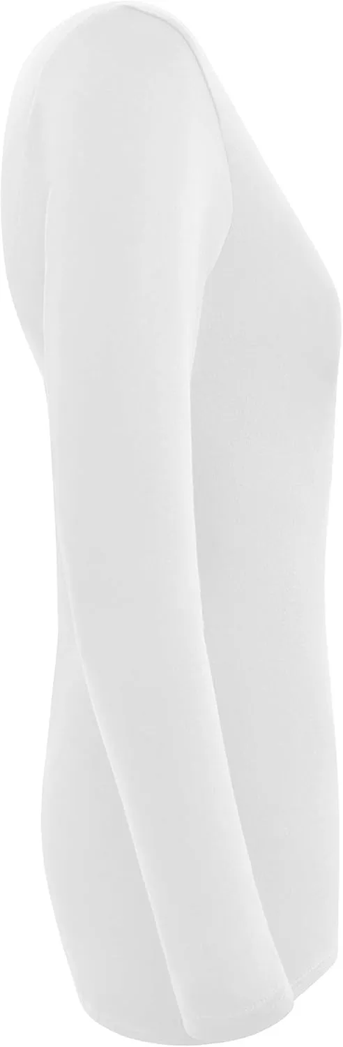 M&M Scrubs Women's Long Sleeve V-Neck Under Scrub Stretch T-Shirt-3-Pack