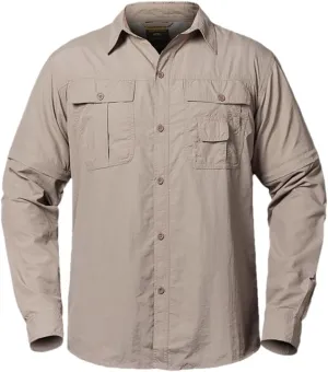 Men Cargo Military Army Tactical Shirt Quick Dry Pockets Breathable Removable Long Sleeve Shirts