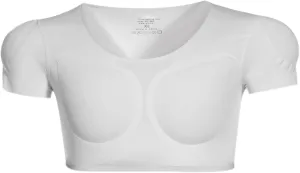 Men Fake Chest Muscle Shirt Breathable Comfort Padded Shoulder Pads Shape Undershirt