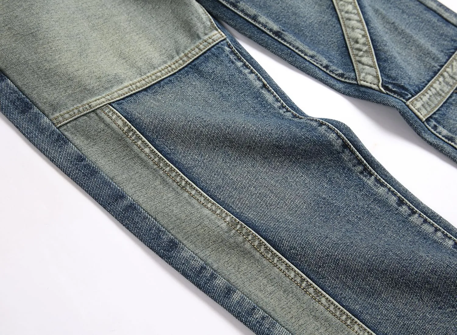Men Ripped Jeans Fashion Slim Fit Traight Distressed Design Skinny Stretch Comfort Flex Waist Denim Pants