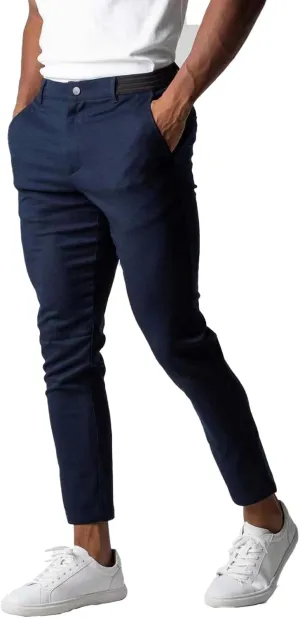 Men's Active Chinos, Casual Comfort High Elasticity Slim Fit Pants, Classic Wrinkle-Resistant Skinny Stretch Trousers