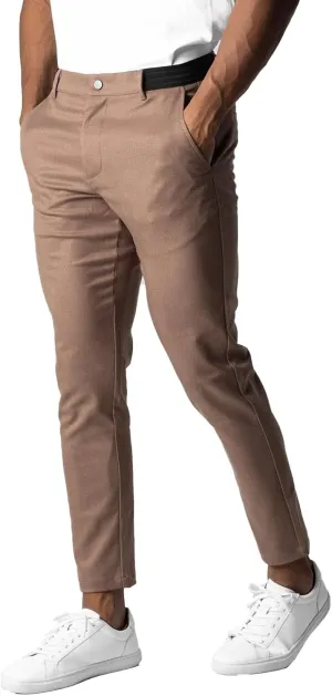 Men's Active Chinos, Casual Comfort High Elasticity Slim Fit Pants, Classic Wrinkle-Resistant Skinny Stretch Trousers