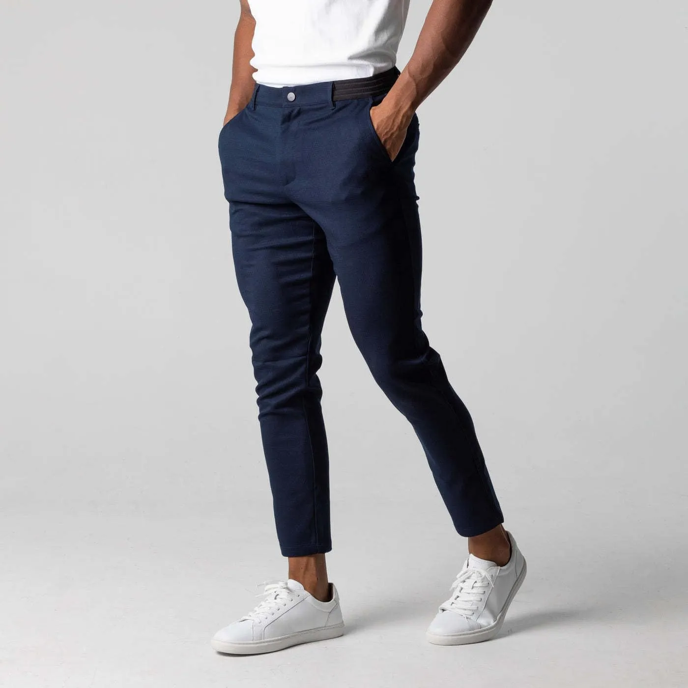 Men's Active Chinos, Casual Comfort High Elasticity Slim Fit Pants, Classic Wrinkle-Resistant Skinny Stretch Trousers
