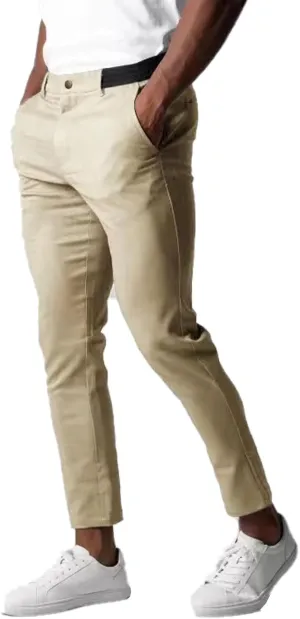 Men's Active Chinos, Casual Comfort High Elasticity Slim Fit Pants, Classic Wrinkle-Resistant Skinny Stretch Trousers