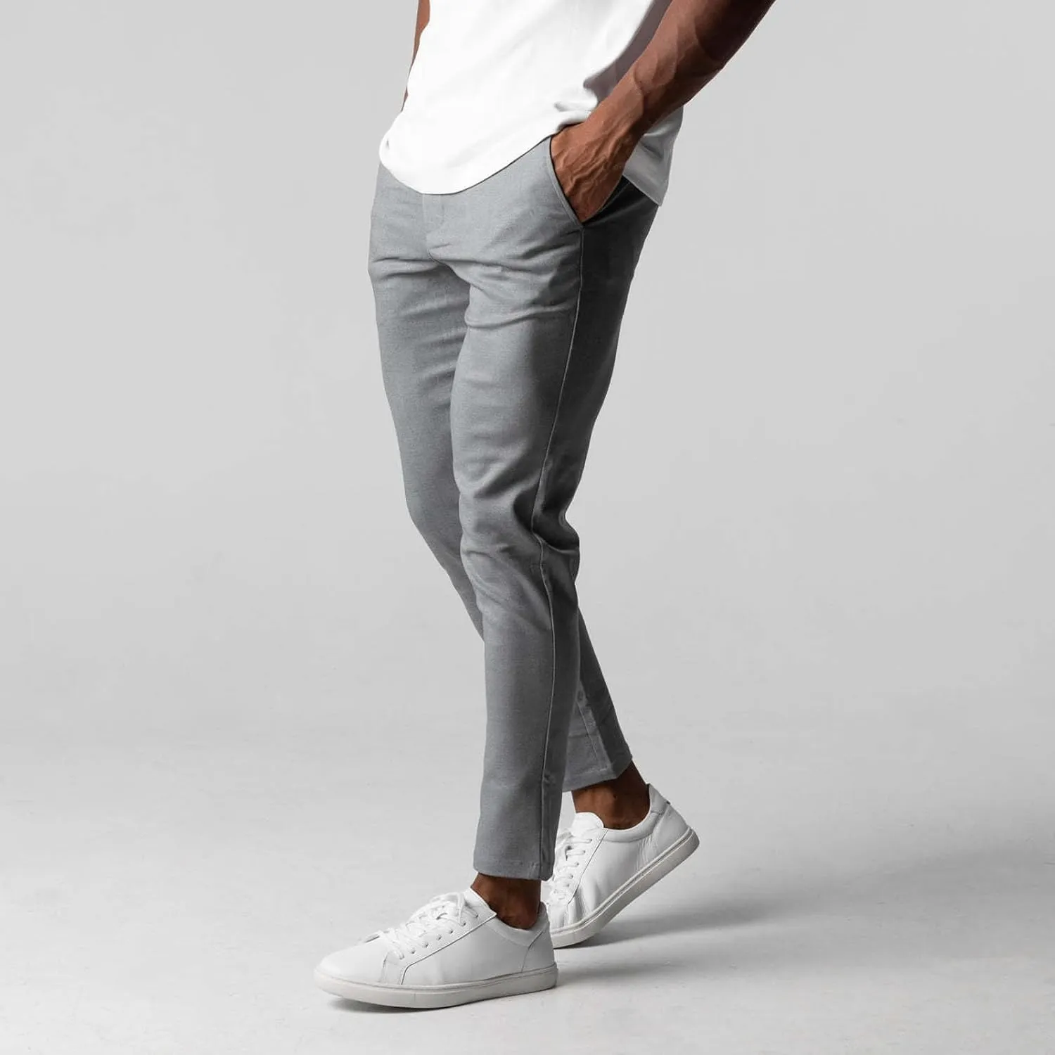 Men's Active Chinos, Casual Comfort High Elasticity Slim Fit Pants, Classic Wrinkle-Resistant Skinny Stretch Trousers