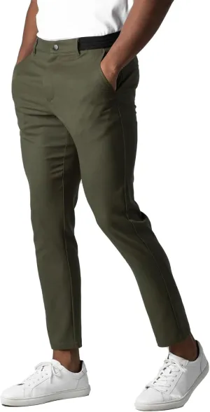 Men's Active Chinos, Casual Comfort High Elasticity Slim Fit Pants, Classic Wrinkle-Resistant Skinny Stretch Trousers