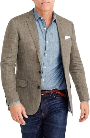 Men's Blazer Causal Linen Jacket Suit Slim Fit Blazer for Men Wedding Prom Jacket